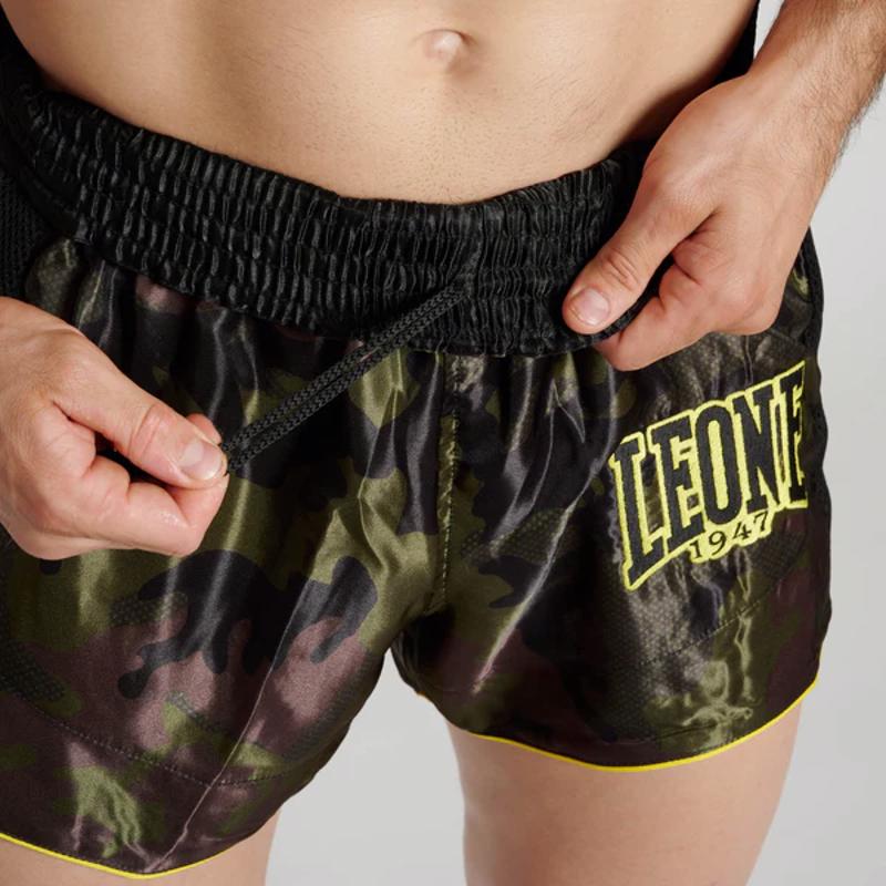 Leone CAMO thai/kick FIGHT SHORTS -GREEN